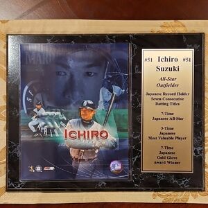 2025 Hall of Famer Seattle Mariner Ichiro Suzuki MLB Commemorative Plaque